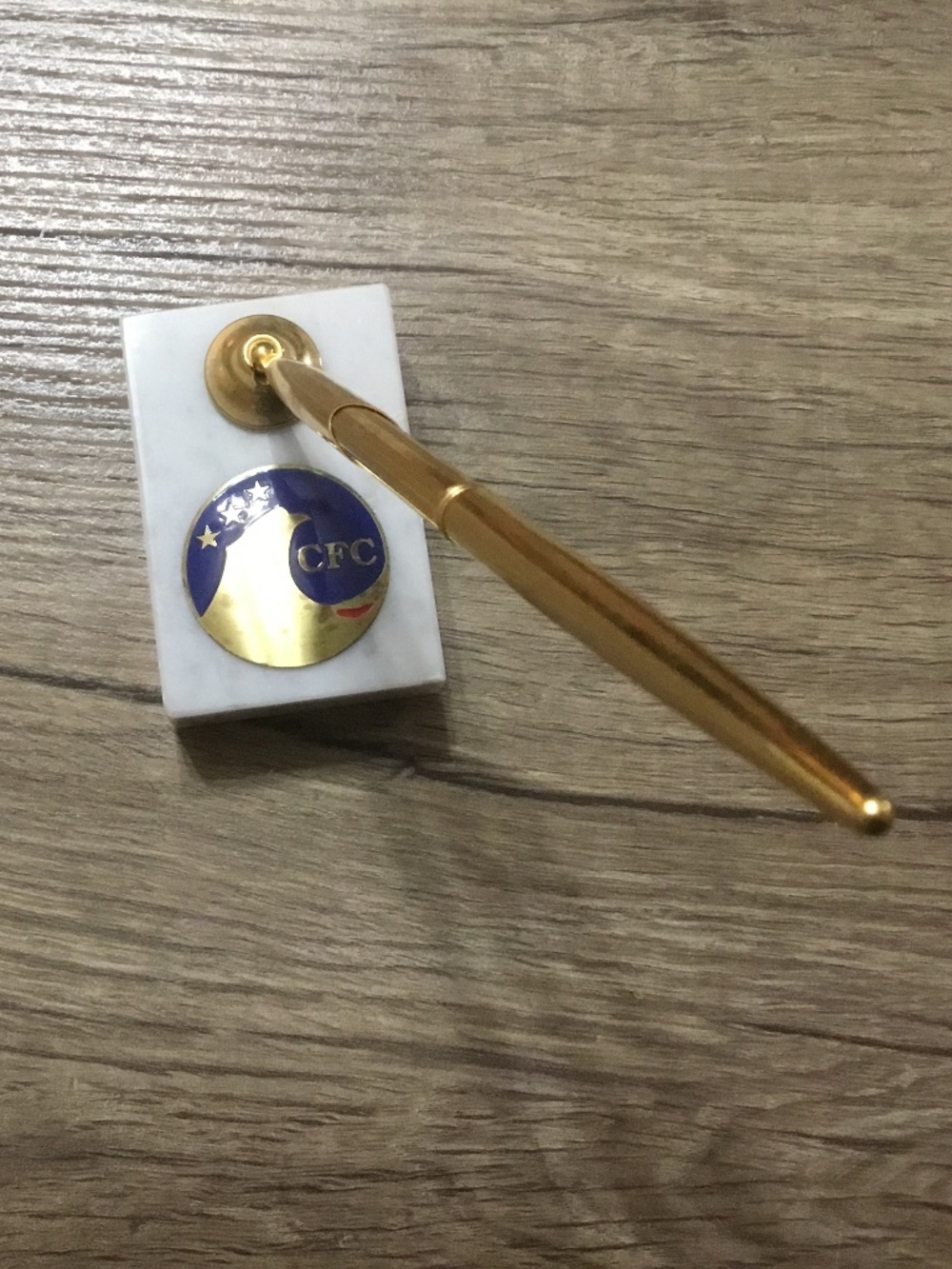 CFC Ink Pen with Marble Base with Swiveling Pen Holder